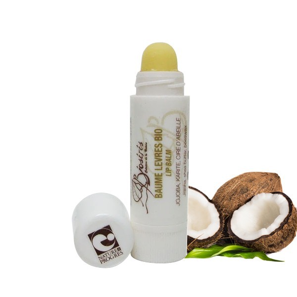 Baume à lèvres à la noix de coco pour peau et lèvres sensible - Biosiris
