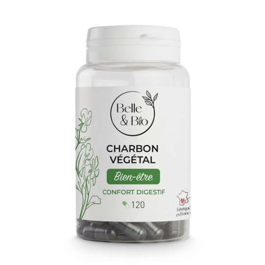 Charbon Végétal  Activé - 200 gélules - Problèmes digestifs et intestinaux