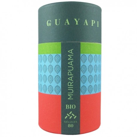 Muirapuama - Puissant Tonique sexuel de Guayapi en 80 gelules. Idéal pour retrouver force et vitalité dans l'érection