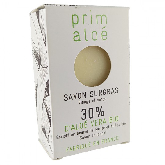 Savon Surgras 30 % Aloe Vera 100 g - Peaux sèches et sensibles PRIM ALOE