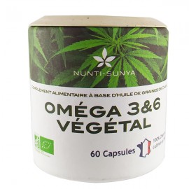 Oméga 3 & 6 (60 capsules) à base d'huile de chanvre Bio