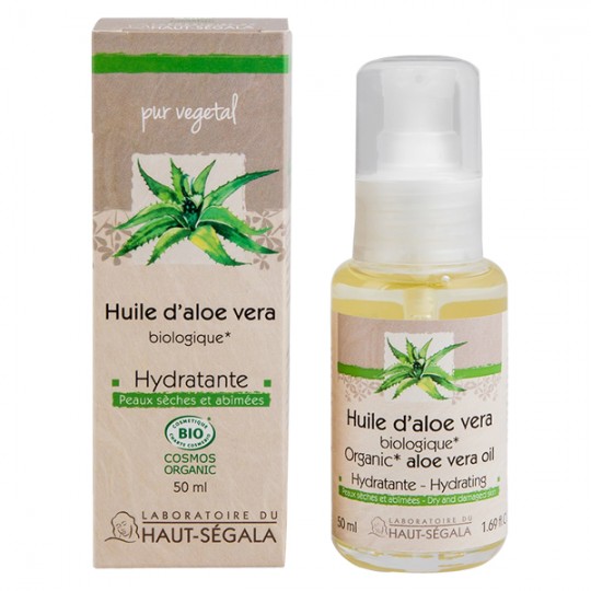 Huile Aloe Véra Bio Hydratante 100% Pure 50 ml - Visage et Cheveux
