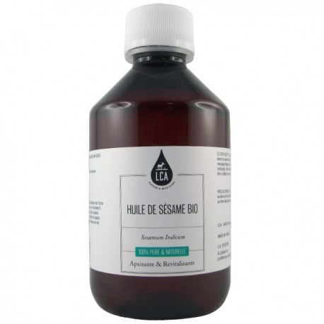 Huile de Sésame Bio 250 ml Pure - Revitalisante - Spécialement pour un usage cosmétique et capillaire grand conditionnement