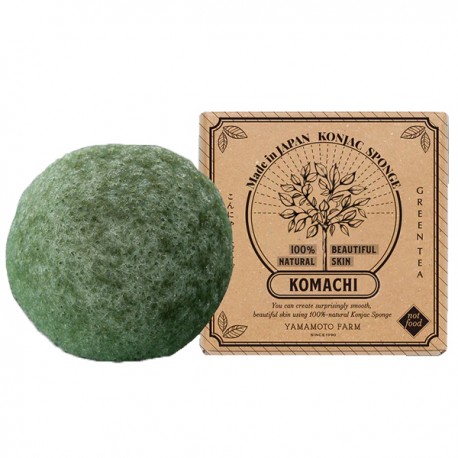 Éponge nettoyante visage Konjac Komachi au Thé Vert Matcha